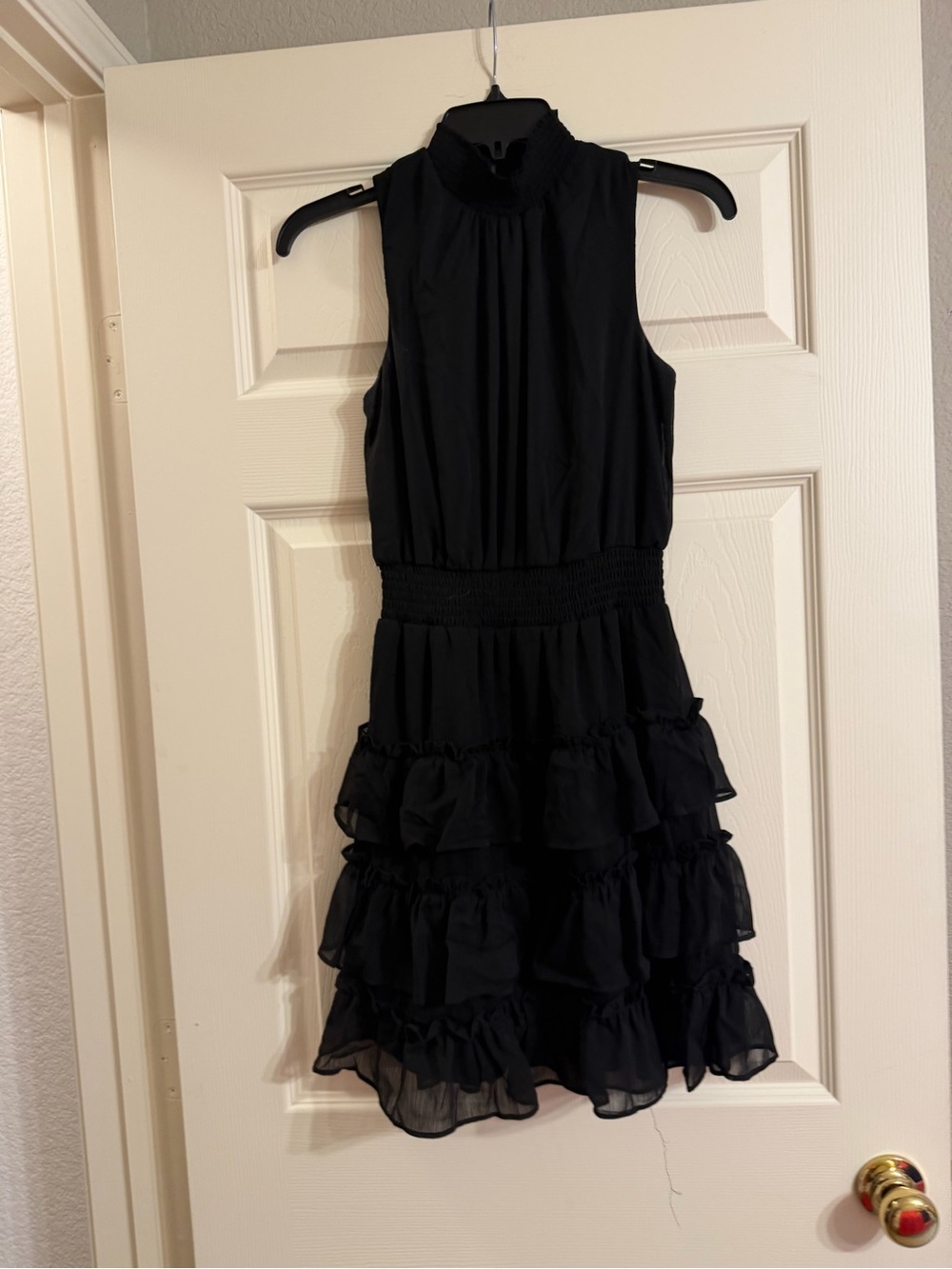 Black Ruffled Tiered Dress